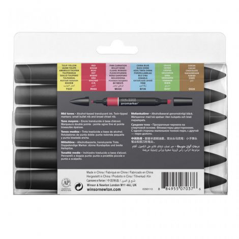 Zestaw Promarkerów Winsor&Newton, 6szt Mid Tones - 3
